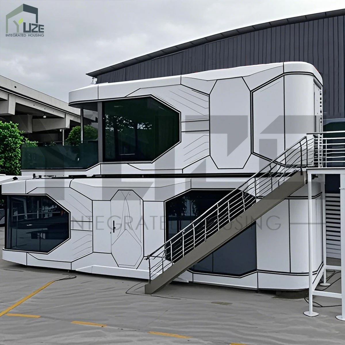 Luxury Smart Integrated Systems 2 Storey Prefab Space Capsule House 2 Bedroom with Kitchen