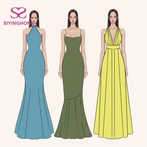 Guangdong Clothing Manufacturer Custom Color Logo Apparel Design Service High Quality Garment Women Sexy Lady Clothes Dress