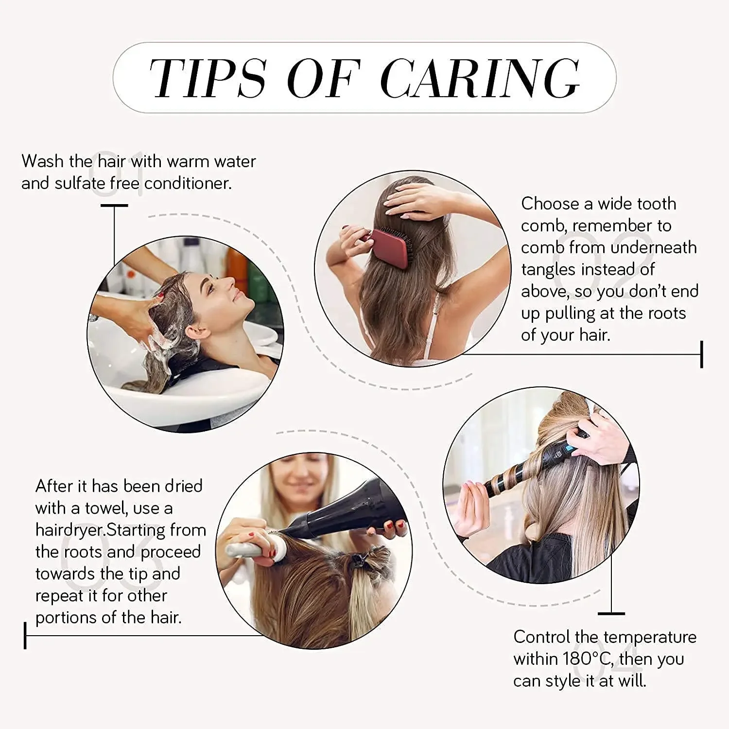 Tape-In-Extensions für glattes Haar in natürlichem Schwarz für Frauen 1B_voghion.com