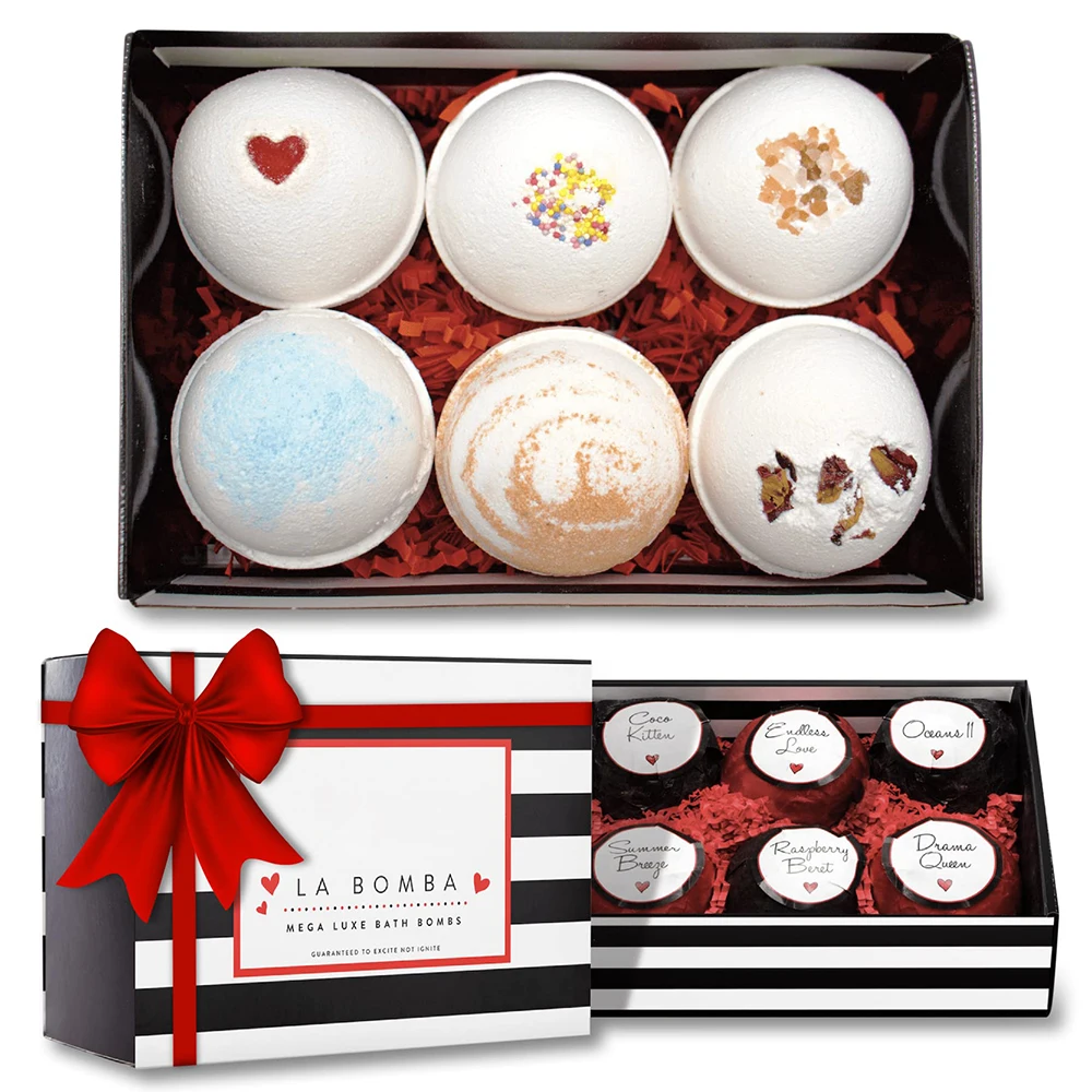 Wholesale Essential Oils Bath Fizzer Gift Set Bath Bombs for Private Label With Box
