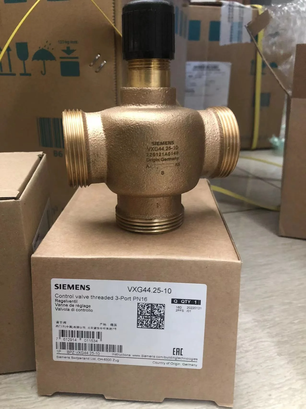 3-way VXG44.20-6.3 Seat Valves - Original Siemens HVAC Solutions