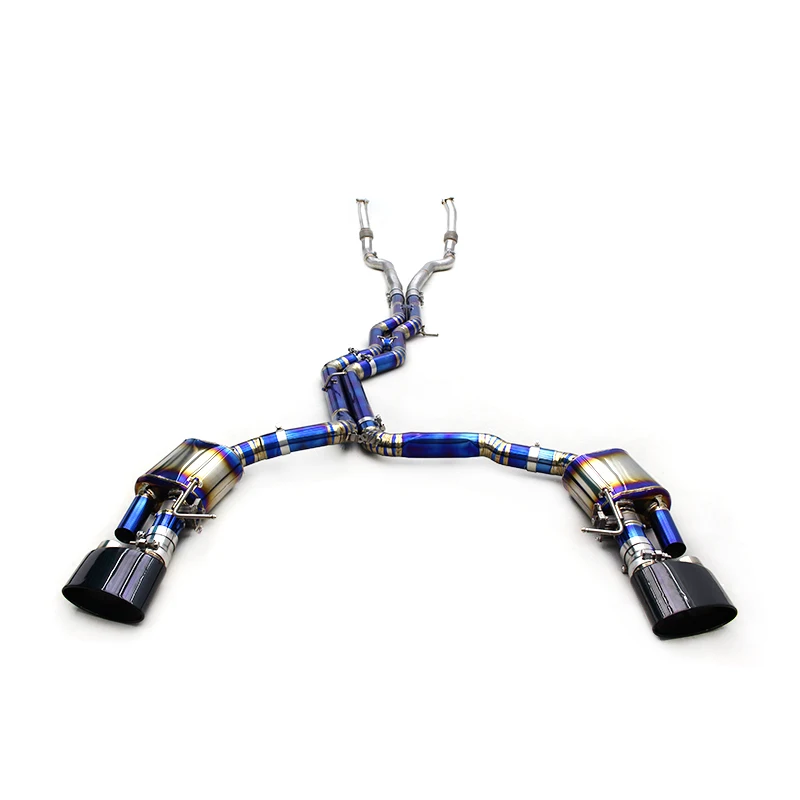 Exhaust Pipes For Audi RS6 / RS7 C8 4.0T 2019-2024 Titanium Catback Muffler Valvetronic Modified