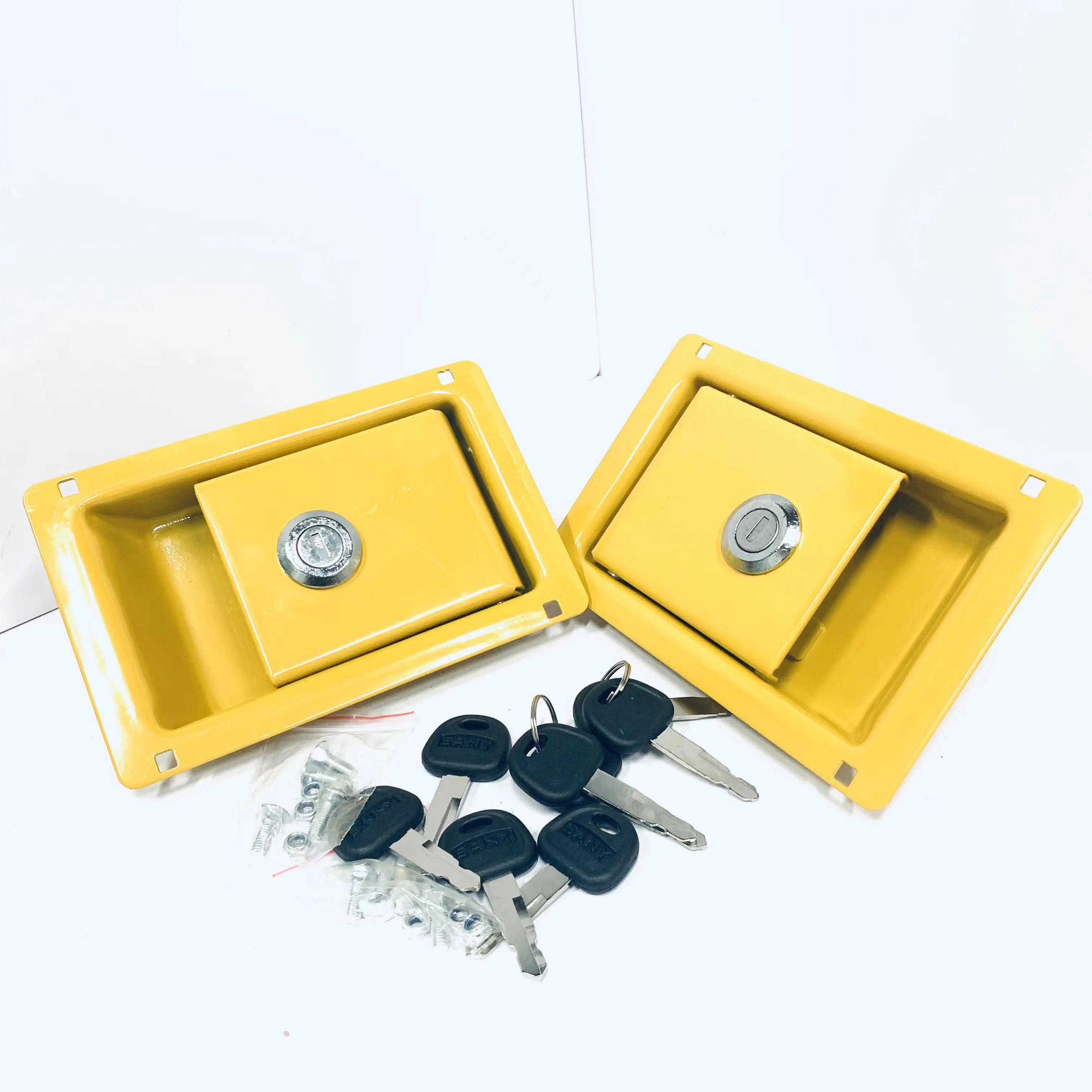 Suitable for Sany Excavator Accessories 75 135 215 235 365-7-8-9 Toolbox Side Door Lock, Side Door Edge Cover Lock Parts