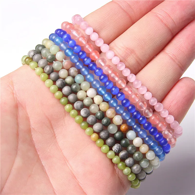 Orologio bracciale bianco donna elastico con perle di legno colorat