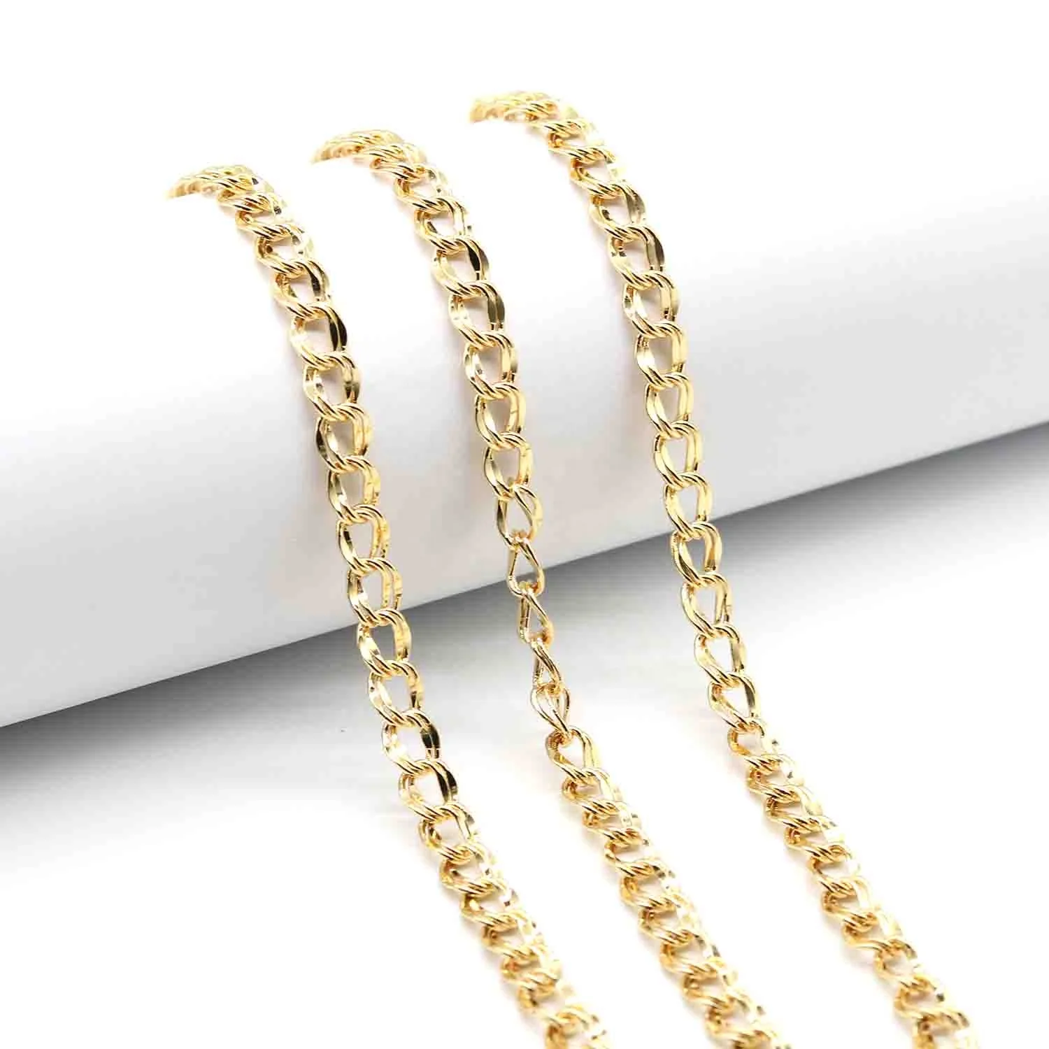 Screw Necklace,Gold Plated Chain Roll 