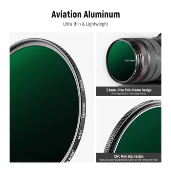 30 Layer Nano Coatings  Camera Variable Nd Filter NEEWER 67mm Fixed ND Filter Kit ND1000 ND64 ND8 ND4 Neutral Density Filter product image