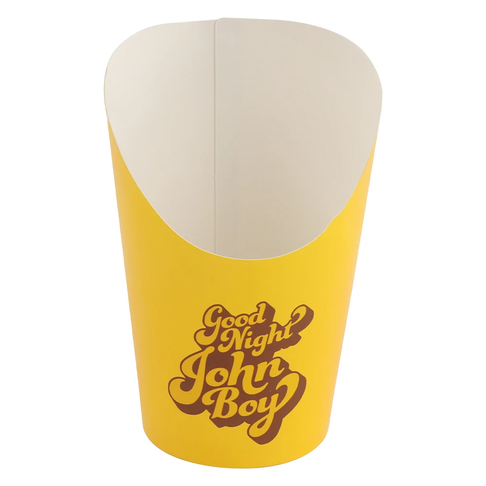 Customized disposable take away charcuterie french fries chicken chips salad ice cream packaging Slanted Kraft paper cup