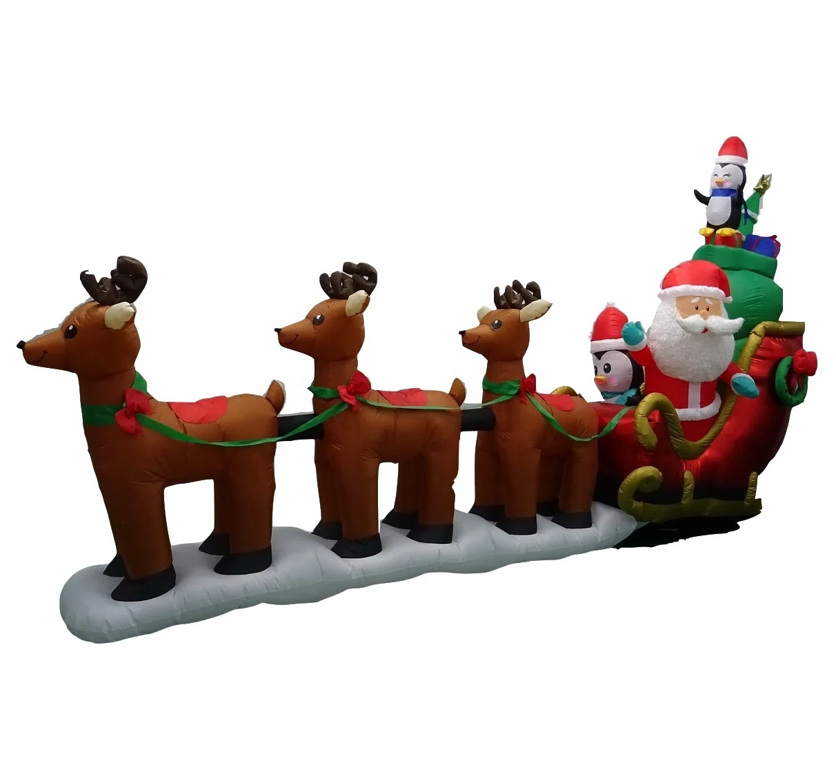 Ourwarm Holiday Airblown Outside Led Yard Display Custom Penguin Santa  Claus Reindeer Sleigh Christmas Inflatable - Buy Giant Inflatable Santa  Claus Sleigh Reindeers Christmas Outdoor Decoration Double Deer Pull Cart  Dress Up