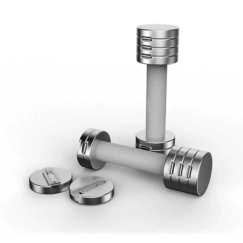 Gym Exercise New Model Nickel-plated Frosted Process Quick Adjustment Yoga Dumbbells Suitable for Office and Home