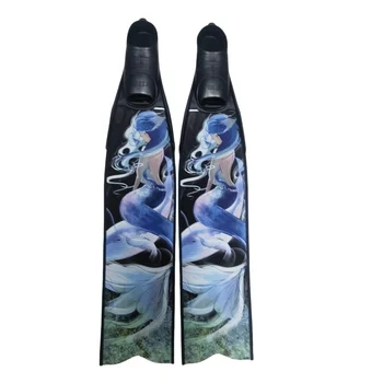 Free diving fins high-quality carbon fiber high-quality mermaid pattern diving fins personalized design