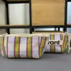 Pajita rayada blanca (bolsa de cosméticos)