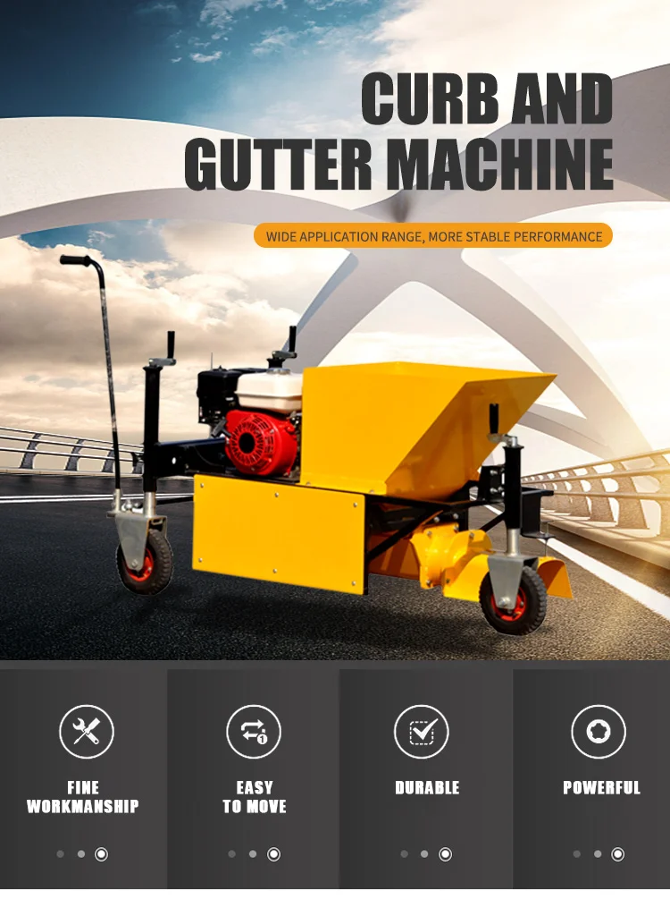 Road Highway Concrete Curb And Gutter Machine Mobile Curb Stone Machine