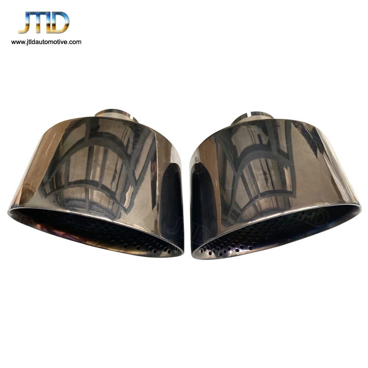 Pair Audi RS Look Slant Oval Rolled 2.5" In Exhaust Tips For A3 A5 A7 S3 S5 S6 E - Foto 4