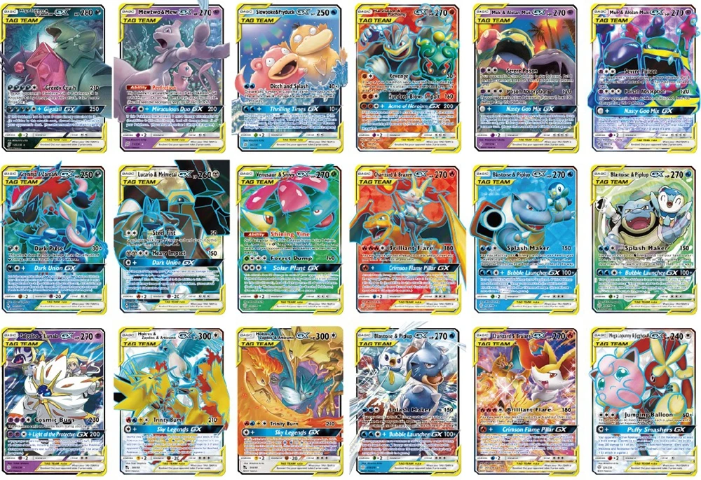 For Pokemon TCG 60 TAG TEAM GX Cards Pokemon Trading Card Game