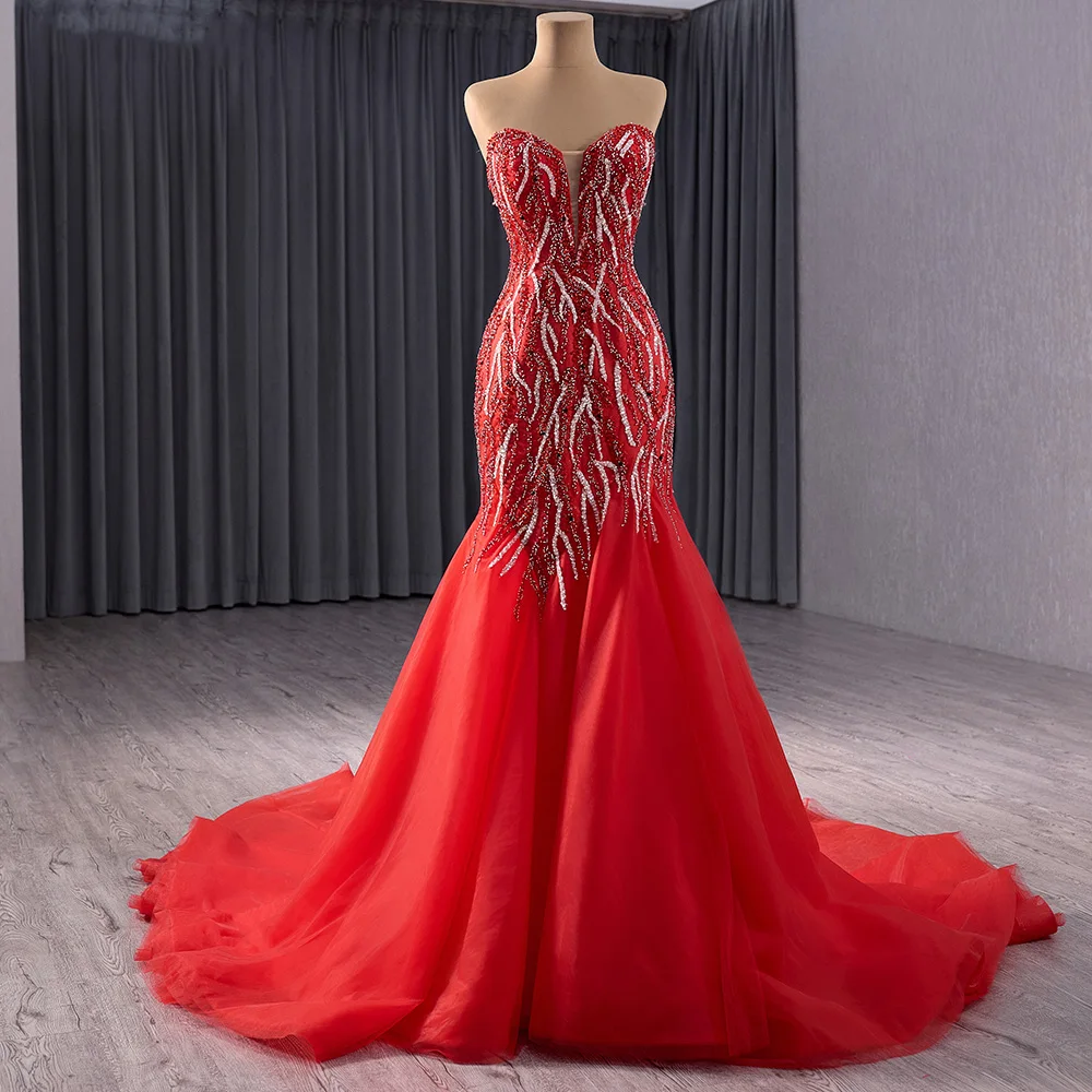 Mermaid Wedding Red Wedding Dresses Pictures Luxury Sweetheart