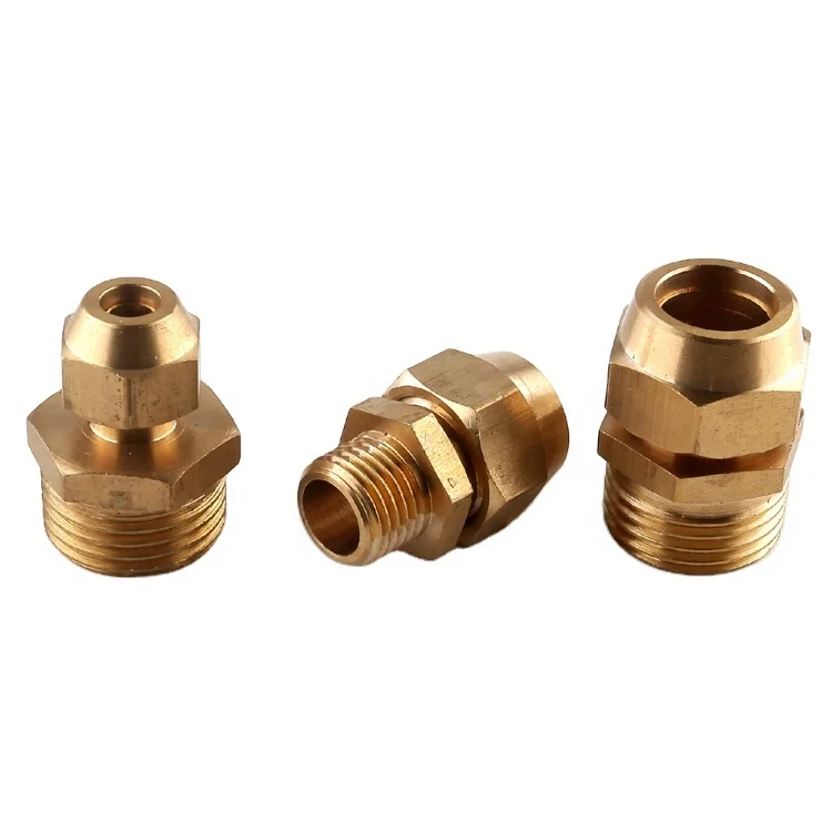 Brass Male Flare-type Joint for copper pipe for  the pneumatic fittings