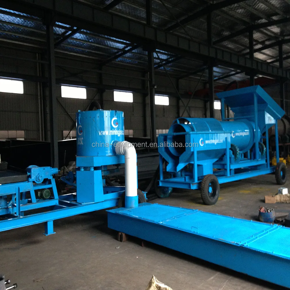 10TPH Mobile Type Sand Gold Washing Separating Recovery Machine for Sale