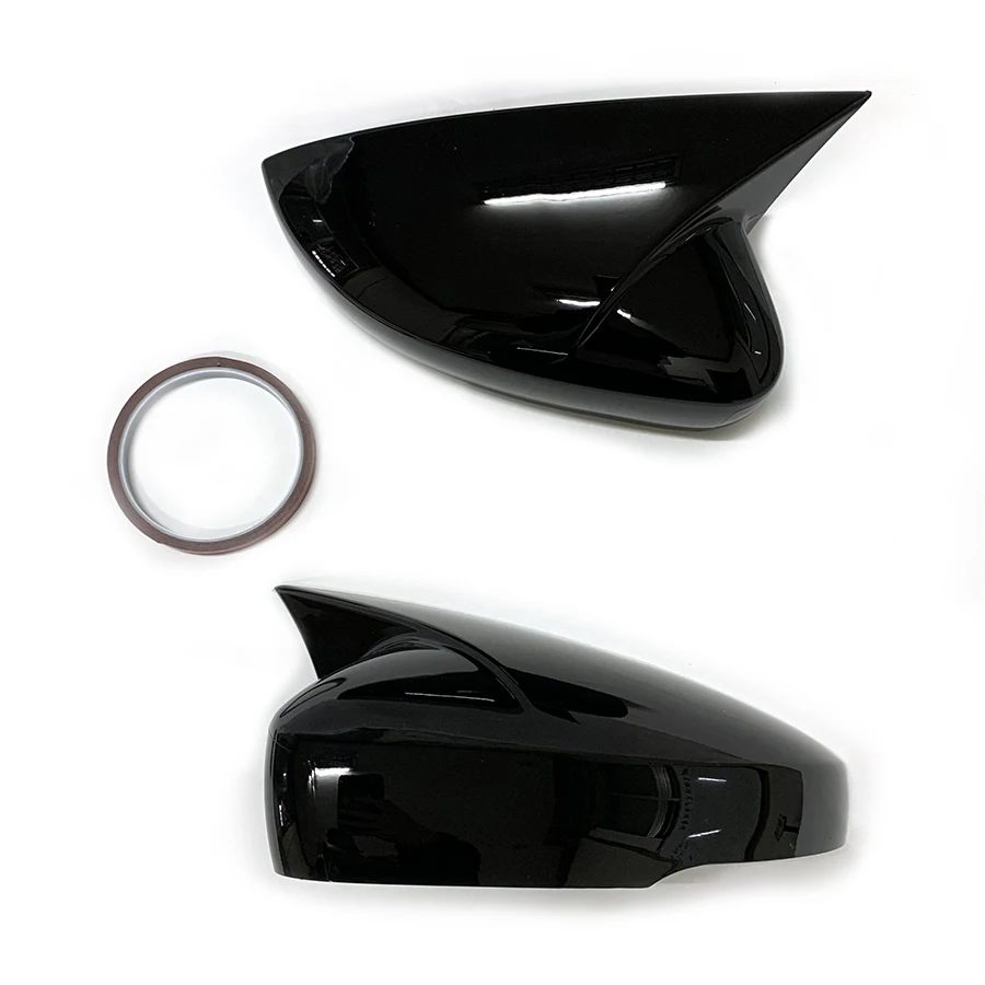 product abs auto reversing mirror cover cow horn rearview mirror cover for volkswagen vw polo 2014   2018 2015 2016 2017 car spoiler-8