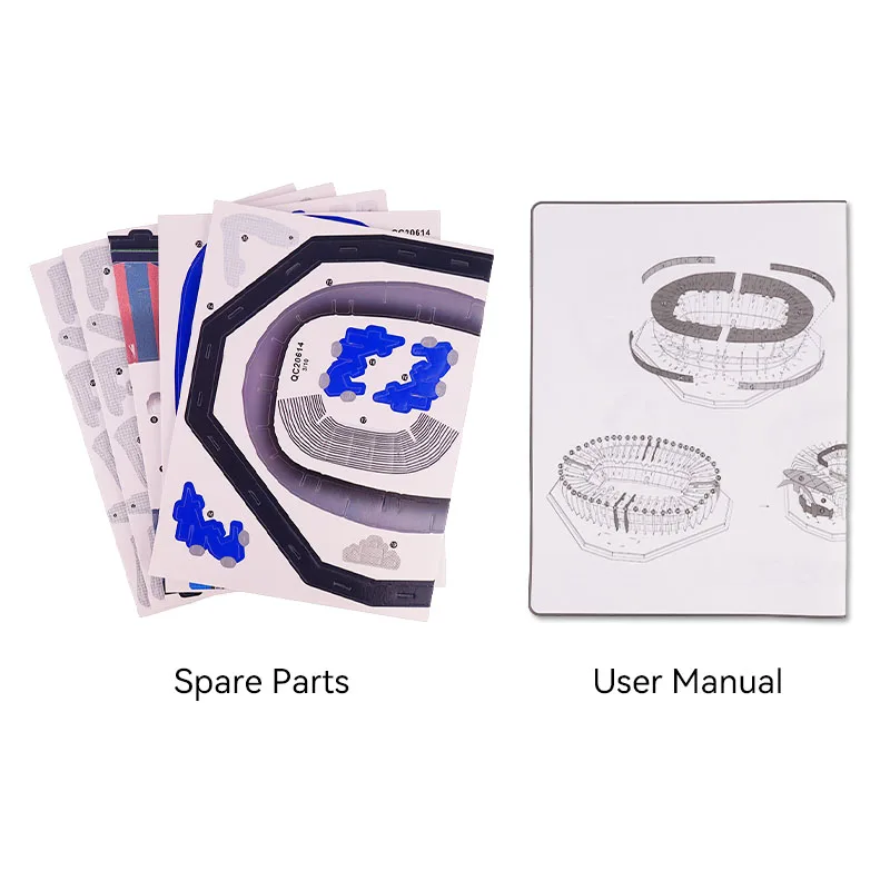 Source Factory Big Brand ODM/OEM Customized Design Shape Pattern Package 3D Paper Printing Service Football Stadium 3D Puzzle