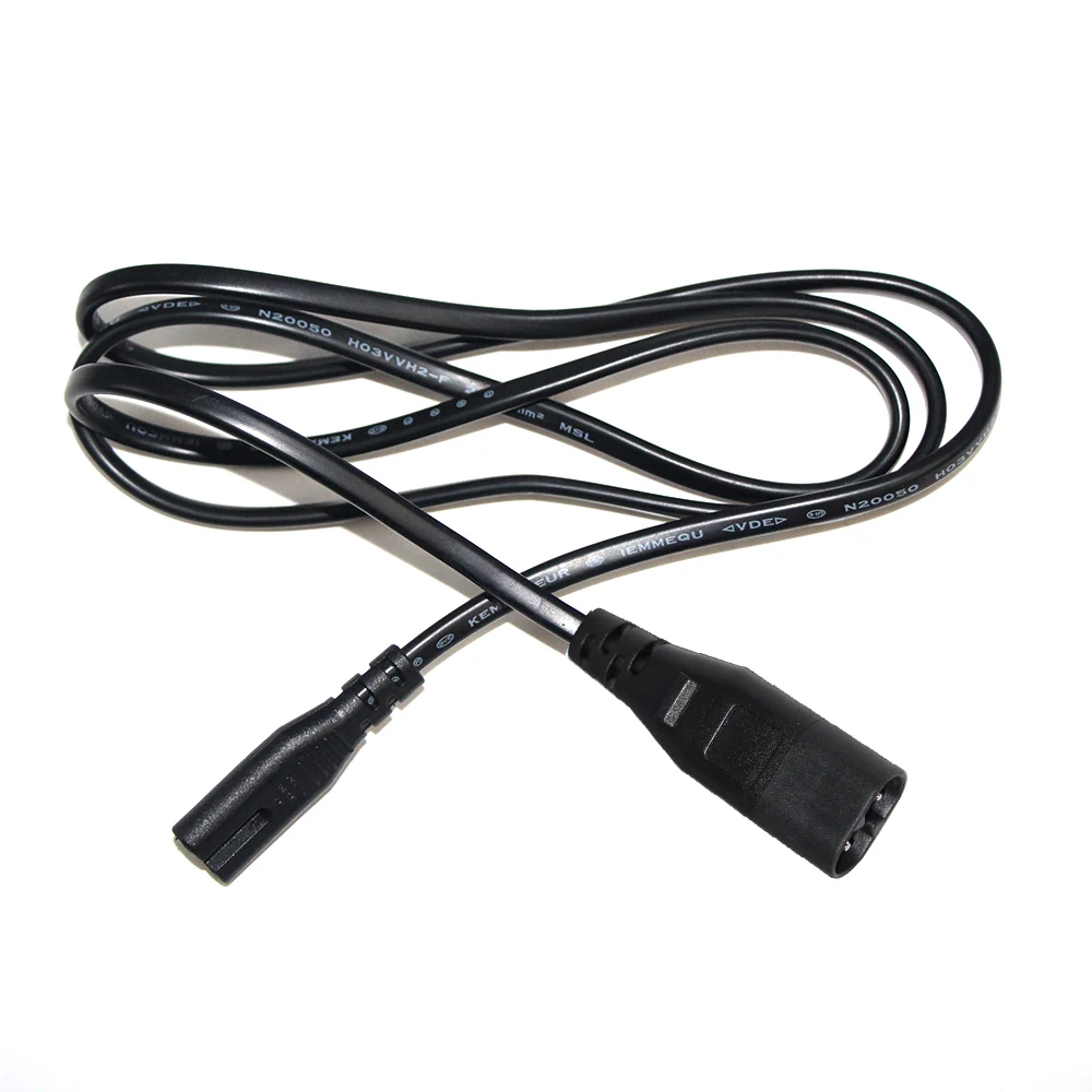 Iec320 60320 Figure 8 Ac Power Cable 2 Pin Male to Female Socket Iec 320 Connector Camera Charger C7 to C8 Extension Cord
