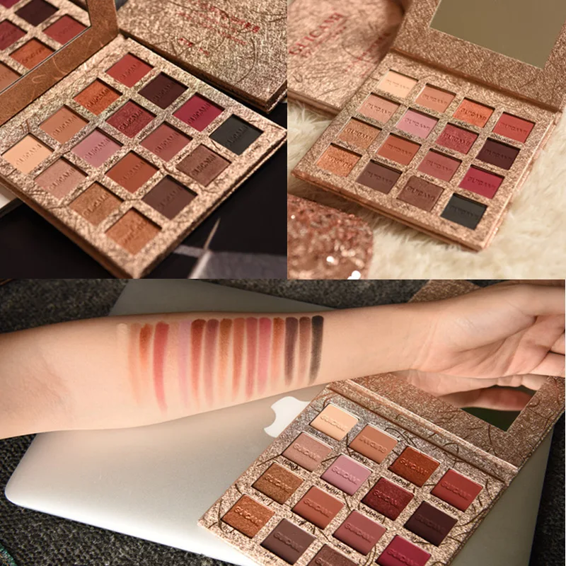 Палитра блестящих теней для век 16 цветов крем с логотипом под заказ Высокие пигментированные кисти фирменный этикетка контейнер пигмент Пустые Тени для век