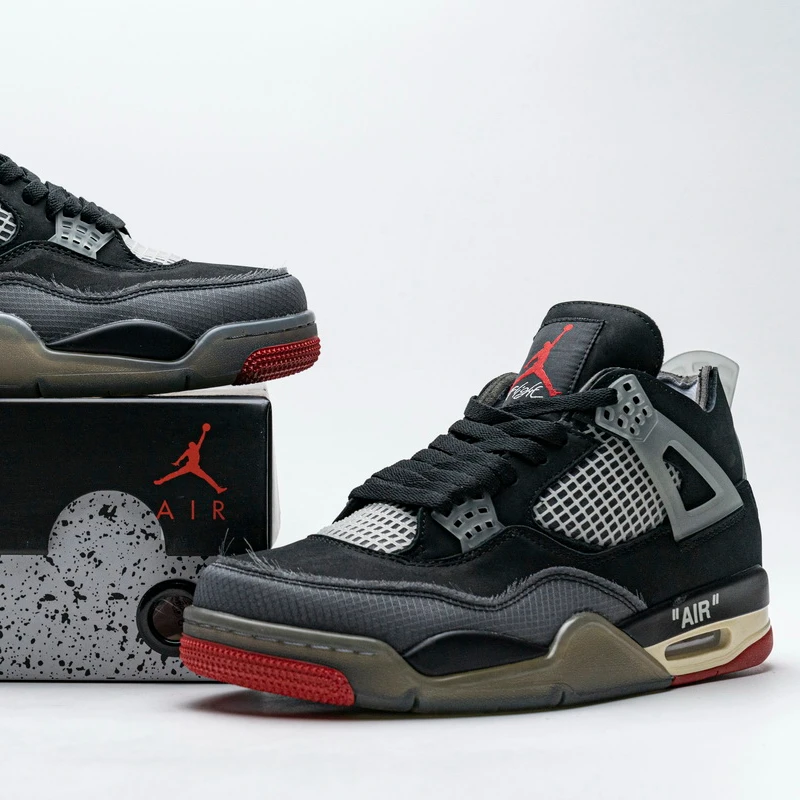 Off White-zapatillas De Baloncesto X Air Jordan 4,Calzado Deportivo Para  Caminar - Buy Blanco X Air Jordan 4 Criado,Jordan 4 Blanco,Jordan 4 Gato  Negro De Los Hombres Product on Alibaba.com