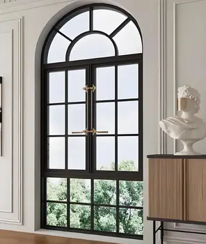 Premium French Casement Window with Retro Design Slim Frame Mid-Century Style