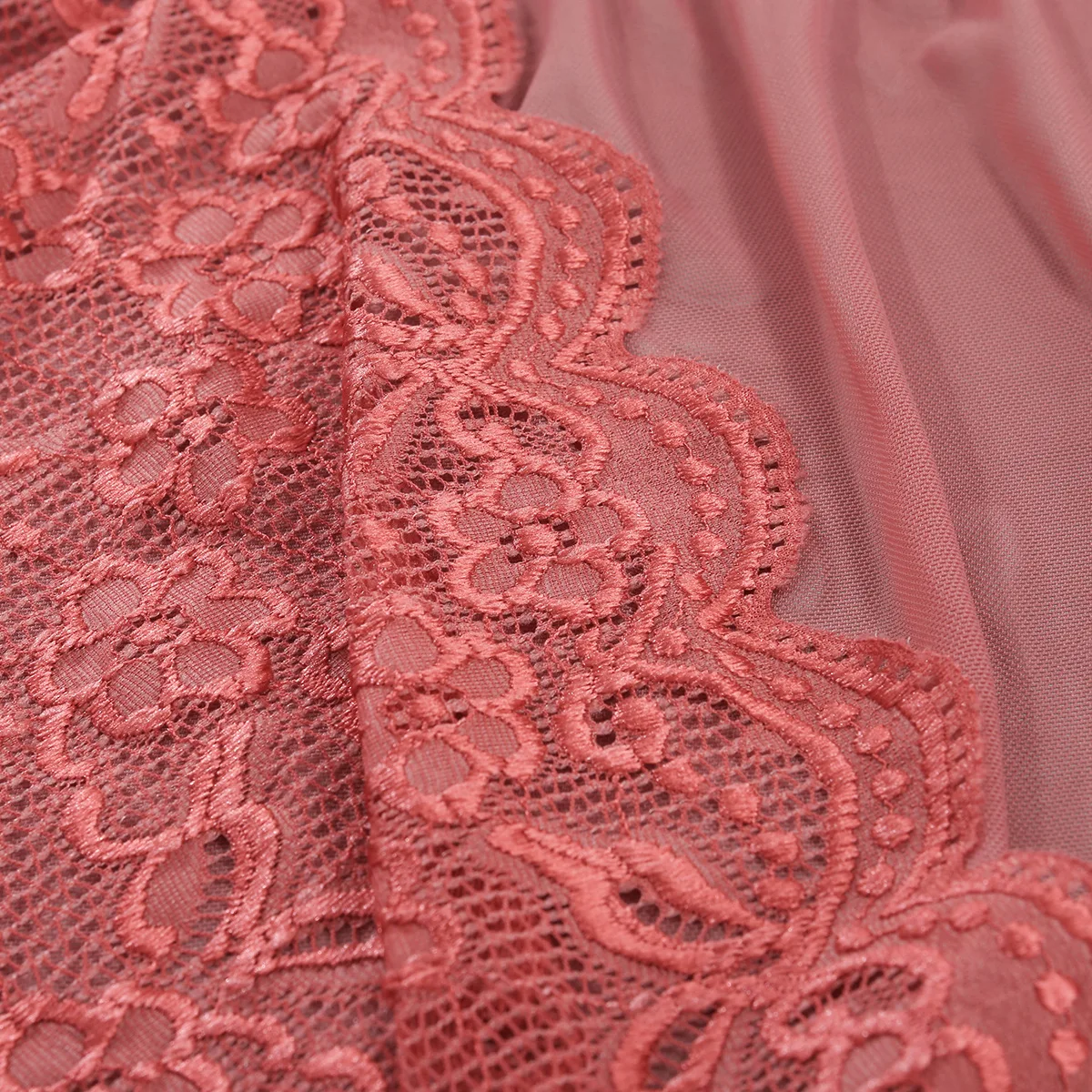 2023 Hot Lace Orange Mature Night Dress Plus Size Lingerie Colthing