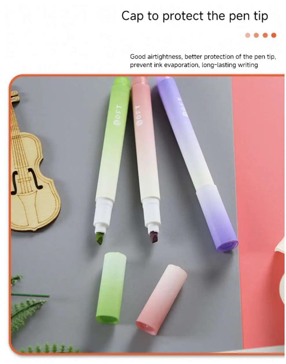 Набор высокопроизводительного градиентного хайлайтера для школьного использования скошенная кисть защиты глаз высокоценный маркер учеников прочная бумага