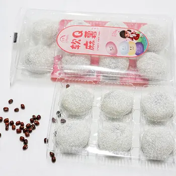 wholesale  Mochi Glutinous rice ball with red bean paste and black sesame flavor Mochi Nuomici sweet snack Sticky Rice Bun