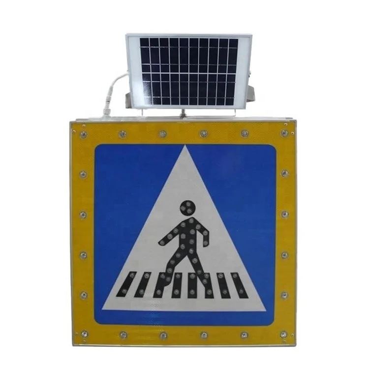 Economy Solar Powered Flashing LED PEDESTRIAN CROSSING Sign