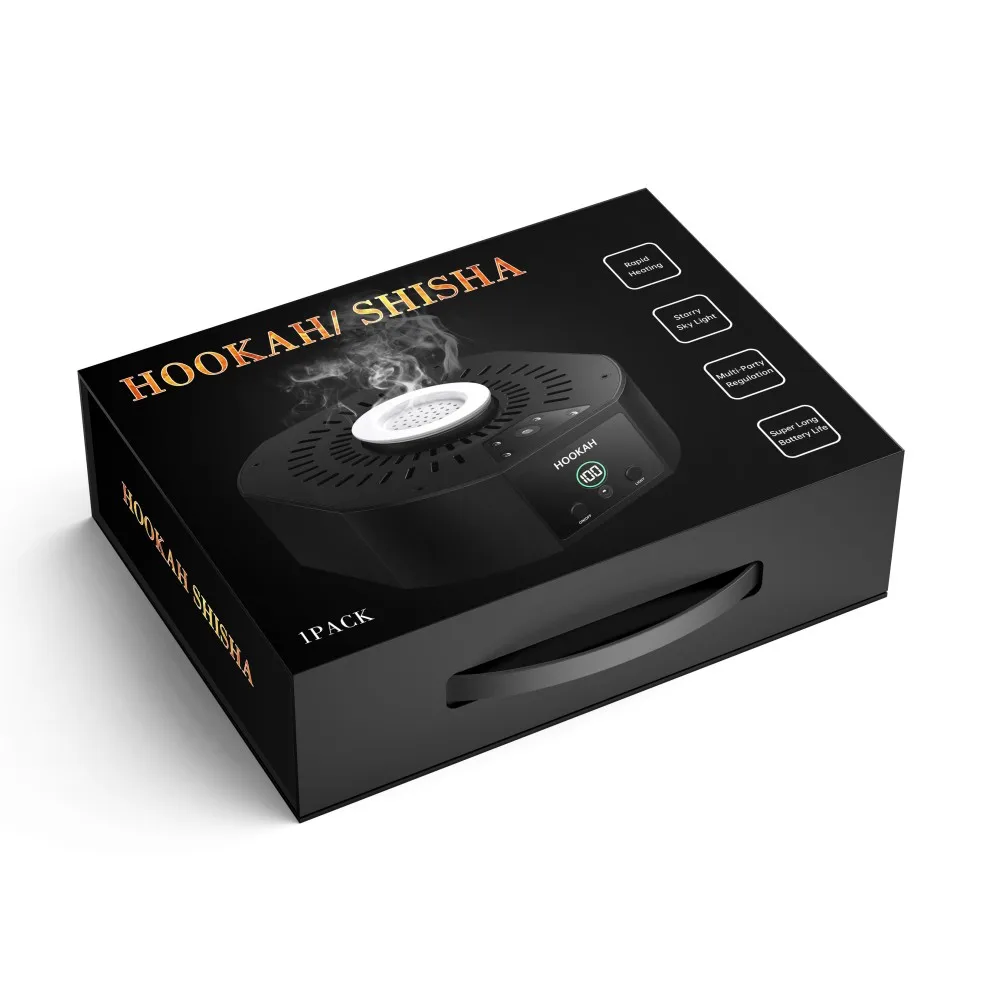 Rechargeable Electronic Shisha Hookah Aluminum Alloy Electronic Hookah Head Bowl With 20000ma