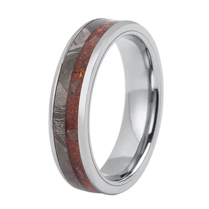 8mm High Quality Wholesale Wedding Ring Fashion Meteorite Titanium Eternity Band Mens Wedding Band