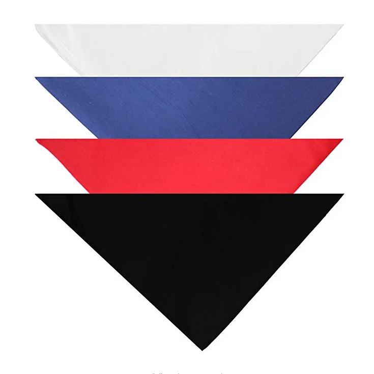Wholesale Sublimation Printed Solid Color Triangle Pet Bandana Custom logo Dog Bandana for Small and Large Dogs