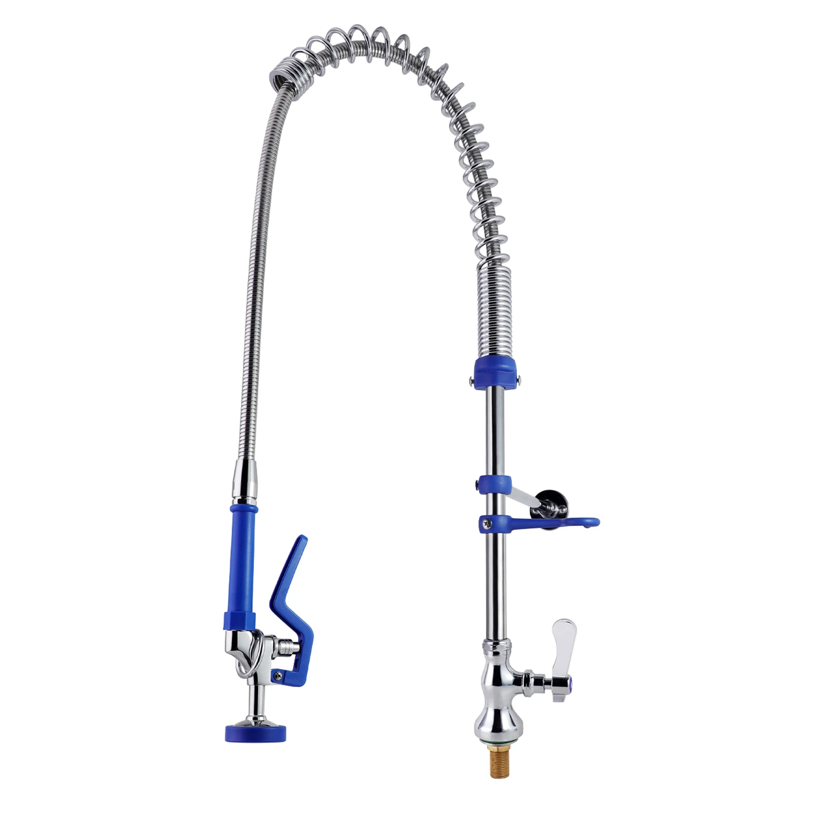 Commercial High-Pressure Pull Out Down Kitchen Faucet Stainless Steel Spring Pre-Rinse for Restaurant Dishwasher Use manufacture