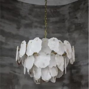 ECOJAS High Quality Spain Alabaster Indoor Lighting for Villa Hotel Chandelier