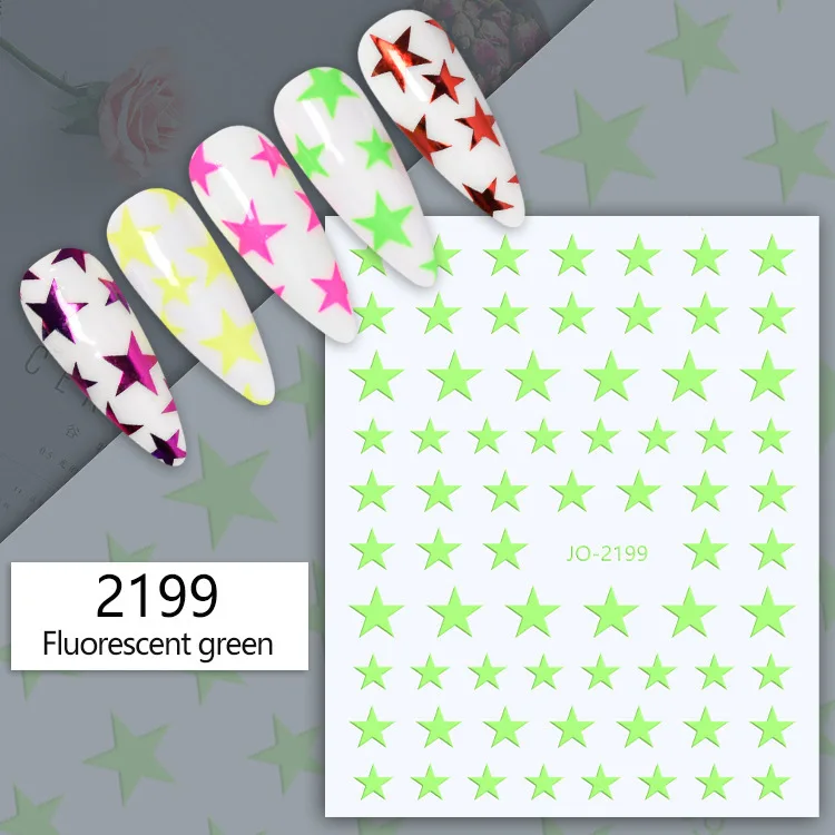 Colorful Shiny Laser Candy Heart Valentines Nail Stickers 3d Diy