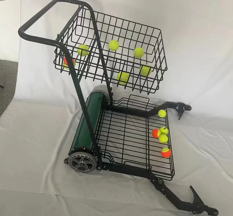 Travel Basket Tennis Ball Cart and Picker Multi-Functional Tennis Training Equipment for Training and Storage manufacture