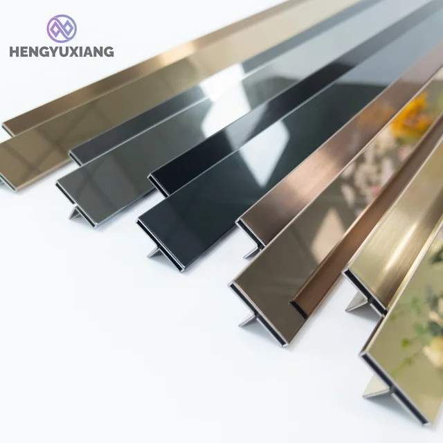 Foshan Factory Direct Sales Stainless Steel T Profiles Tile Trim for Wall Decoration