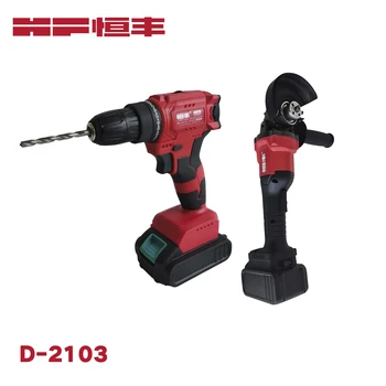 High Quality Cordless Tool 21V Power Tool Sets Hammer Drill and Grinder