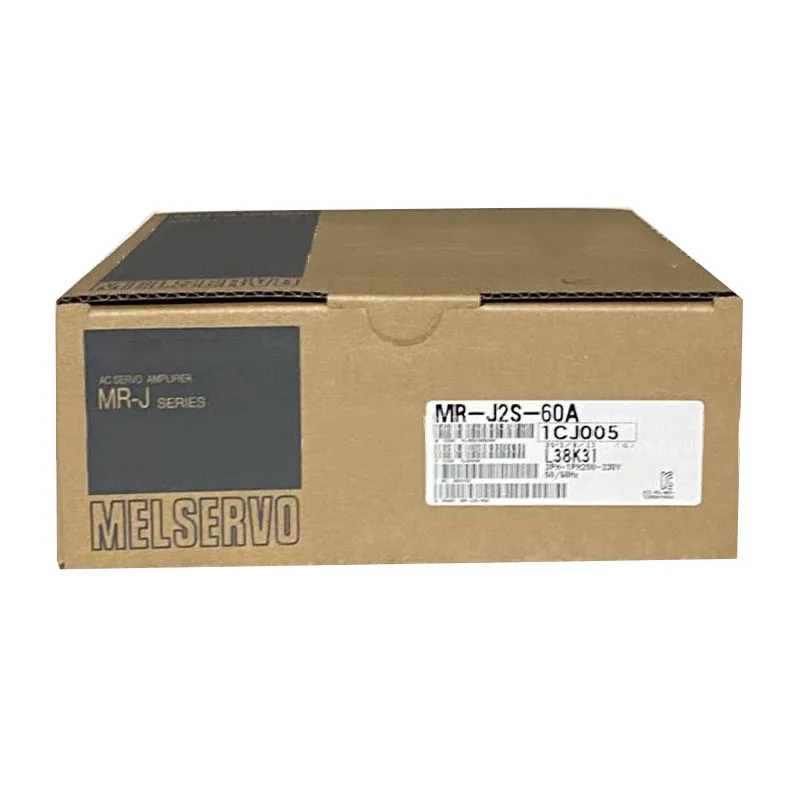 नया मूल MR-J2S-60A MR‑J2S श्रृंखला सर्वो एम्पलीफायर, 600W शक्ति रेटिंग, उच्च-प्रदर्शन वाला स्थिति/गति/बलाघूर्ण नियंत्रण, HC‑SFS श्रृंखला सर्वो मोटर्स के साथ सुसंगत