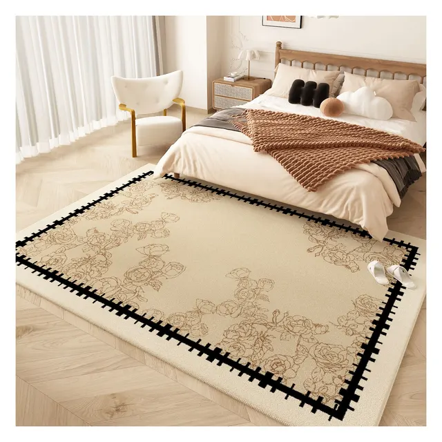 Rectangle Area Rug, Modern Soft Thicken Rug Non-Slip Comfortable Washable Rug for Living Room Bedroom Office Balcony