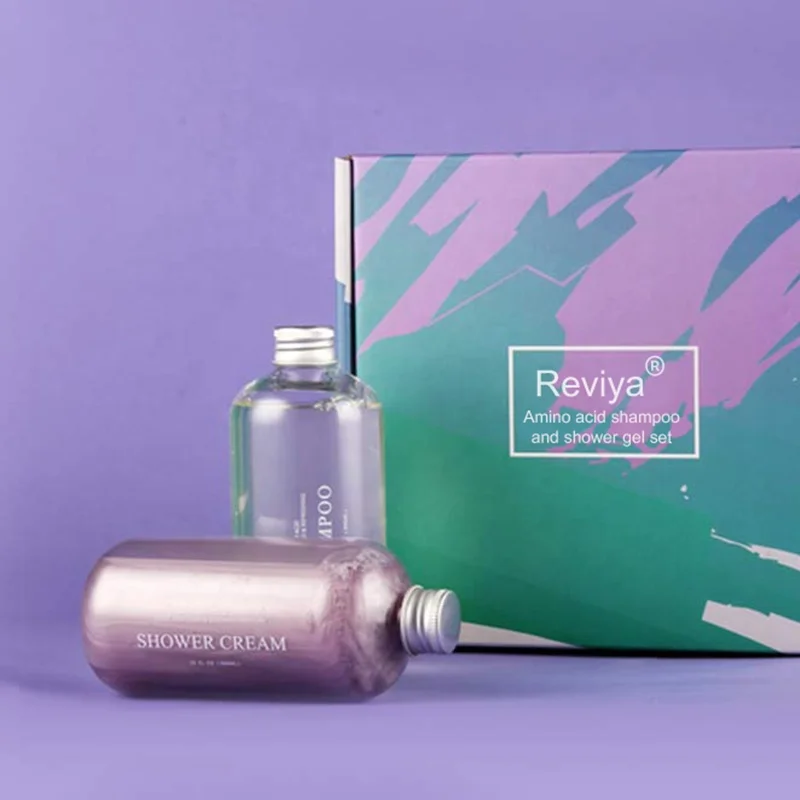 Шампунь с аминокислотой REVIYA, увлажняющий сглаживающий Набор для волос, шампунь и гель для душа