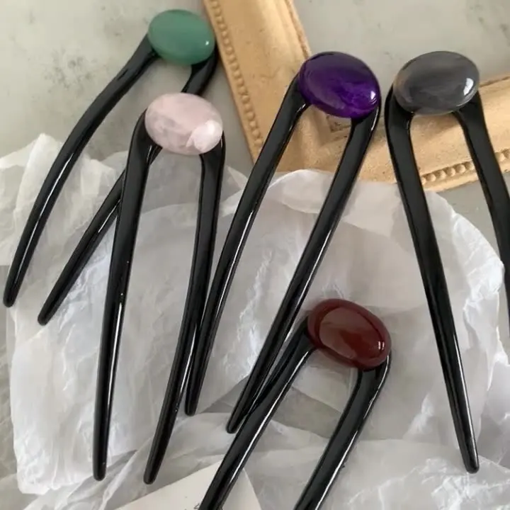 Аксессуары для взрослых шпильки волос пластиковая вилка гребень U-образной формы медные вилки