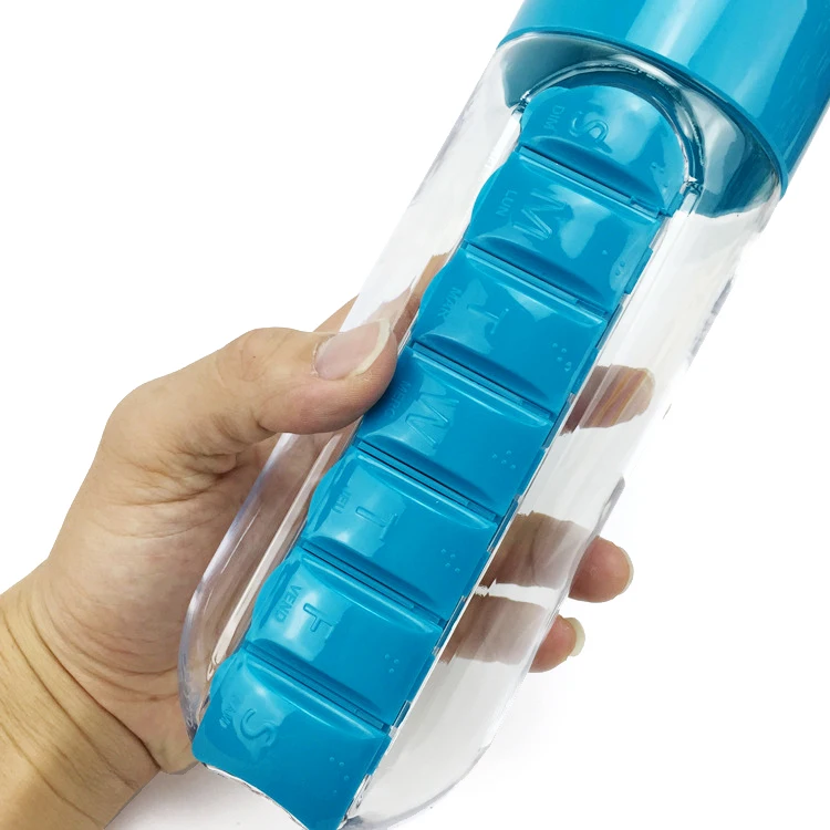 2-in-1 Pill Organizer and Water Bottle - Personalization Available