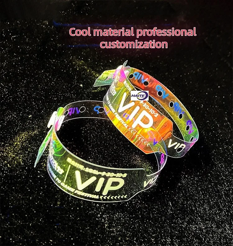 Novelties 2024 Disposable Identification Wristbands Holographic