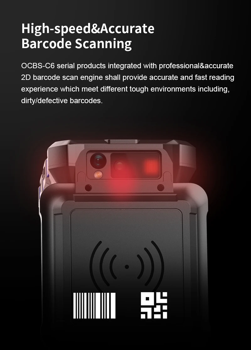 Rugged Android 13 Handheld PDA Scanner OCBS-C6 with 2D Barcode Reader ...