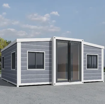 factory customized prefab 20ft 40ft expandable folding container house 2 bedrooms bed prefabricated foldable container home