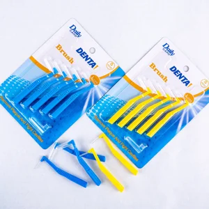 Daily Care Factory Price Durable Stainless Steel Wire Dental Brushes Bendable L Shape Dental Brushes 5picks