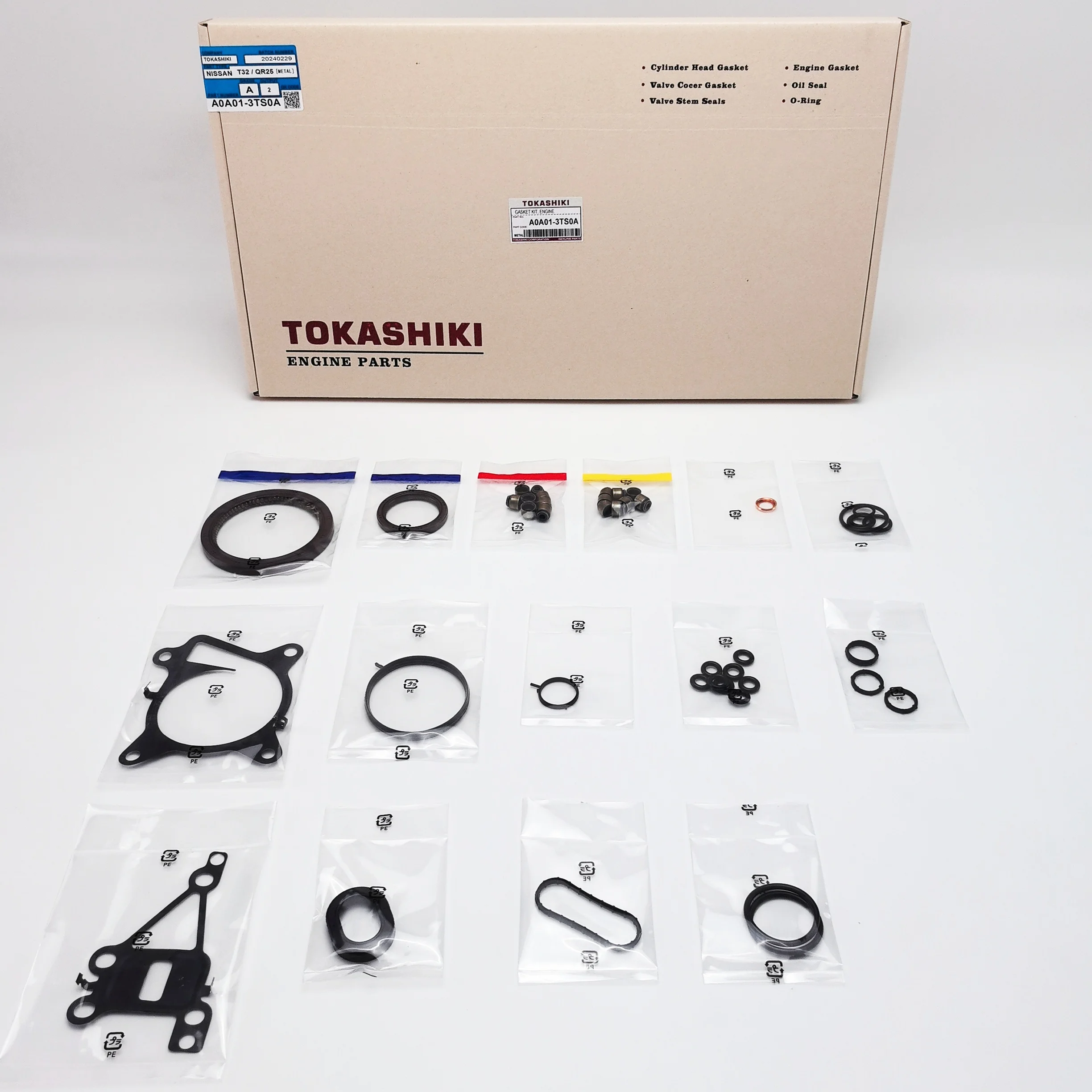 TOKASHIKI Engine Overhaul Cylinder Head Gasket Kit for Nissan QR25/T32